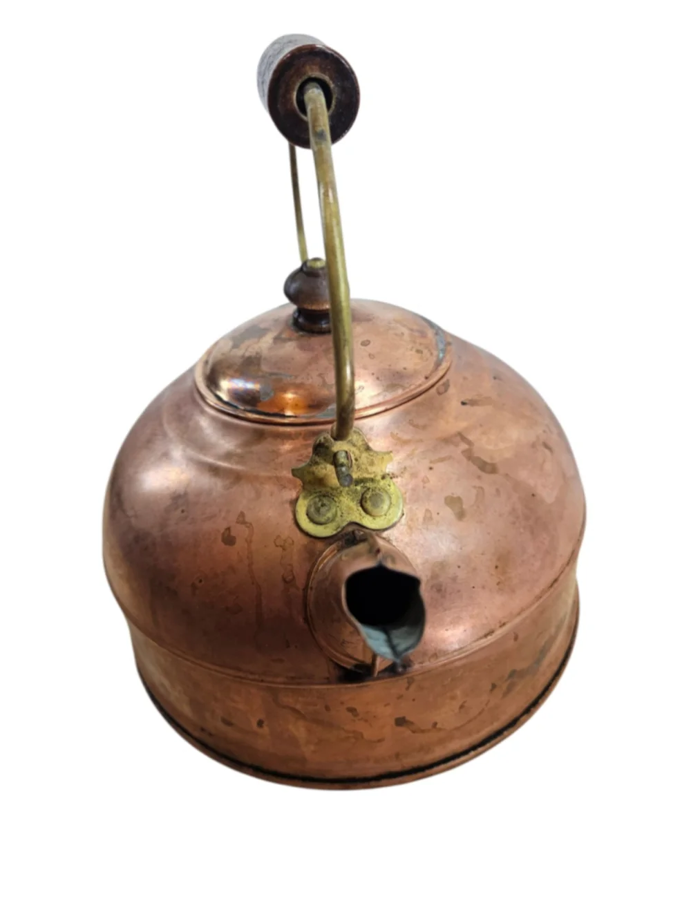 Paul Revere Copper Tea Kettle Vintage Colonial Reproduction Tin Lined Teapot